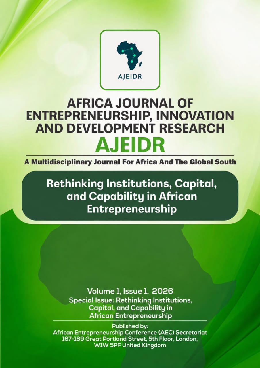 African Journal of Entrepreneurship, Innovation and Development Research Cover